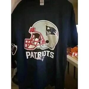 New England Patriots T-Shirt Large Blue NFL Team Apparel CR2 Excellent NWT